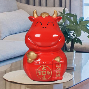 金牛存钱罐创意独特只进不出可存不可取大号储钱罐大容量大人家用