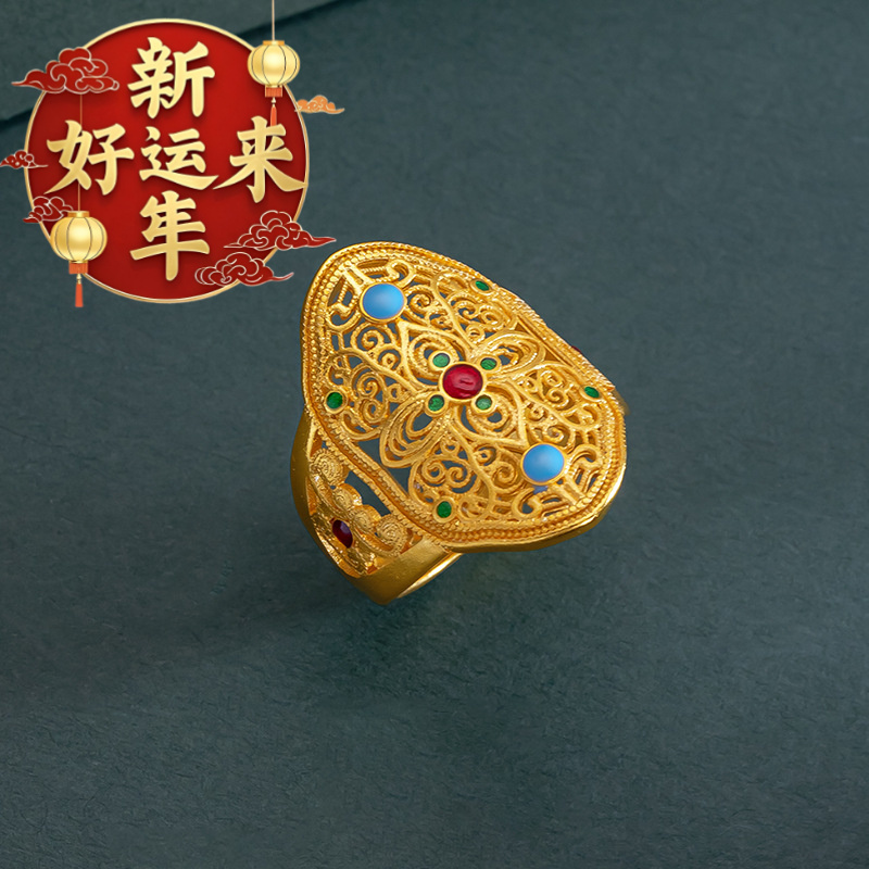 【新年好运来】宫廷珐琅花丝戒指