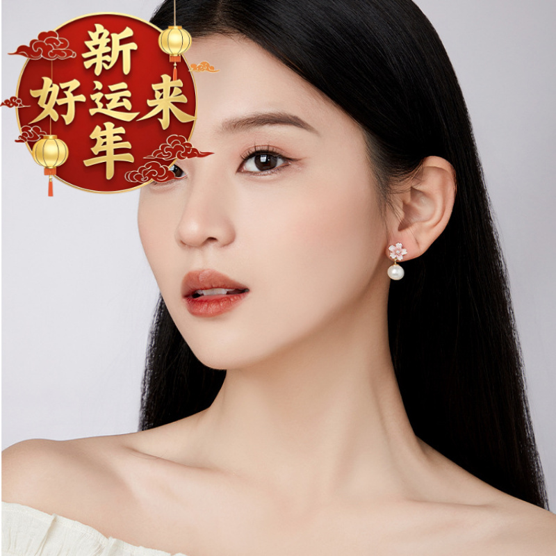 【新年好运来】S999纯银珍珠耳钉