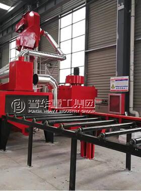 Q69系列辊道通过式抛丸机钢板钢结构工型钢表面清理除锈全自动