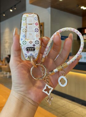 适用于奥迪A5L钥匙套25款A6Letron新汽车配件Q6Letron专用壳包扣