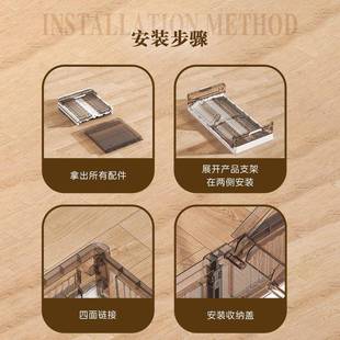 收纳箱带滑轮家用扁平整理箱神器衣服收纳盒可折叠床下储物