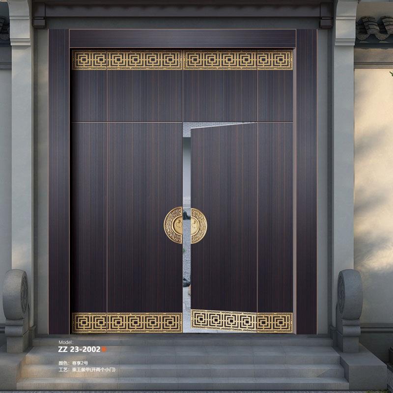 重工装甲农村自建房围墙大门庭院入户门定制别墅大门入户双开门