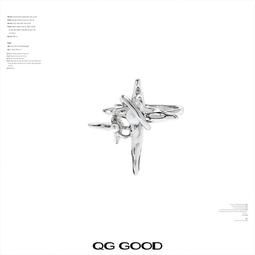 四芒星戒指女小众设计高级感精致开口食指戒轻奢小众设计感指环