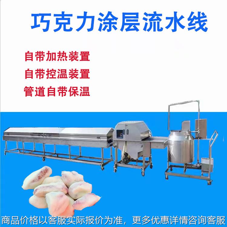 冻干草莓巧克力涂层机 饼干上巧克力机 冰激凌淋浆机 600型