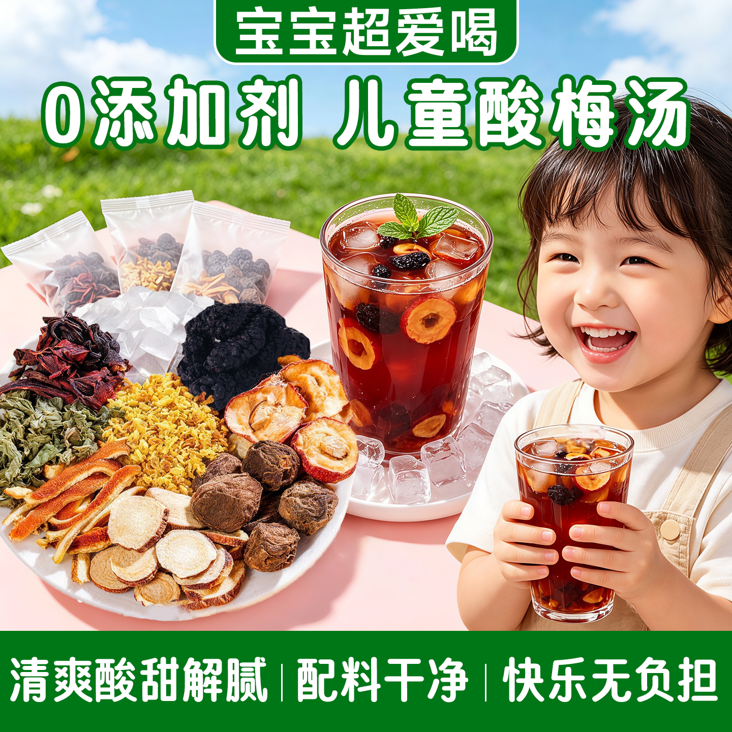 儿童酸梅汤独立小包装大块原材料包古法汤茶包中药材祛湿解暑饮料