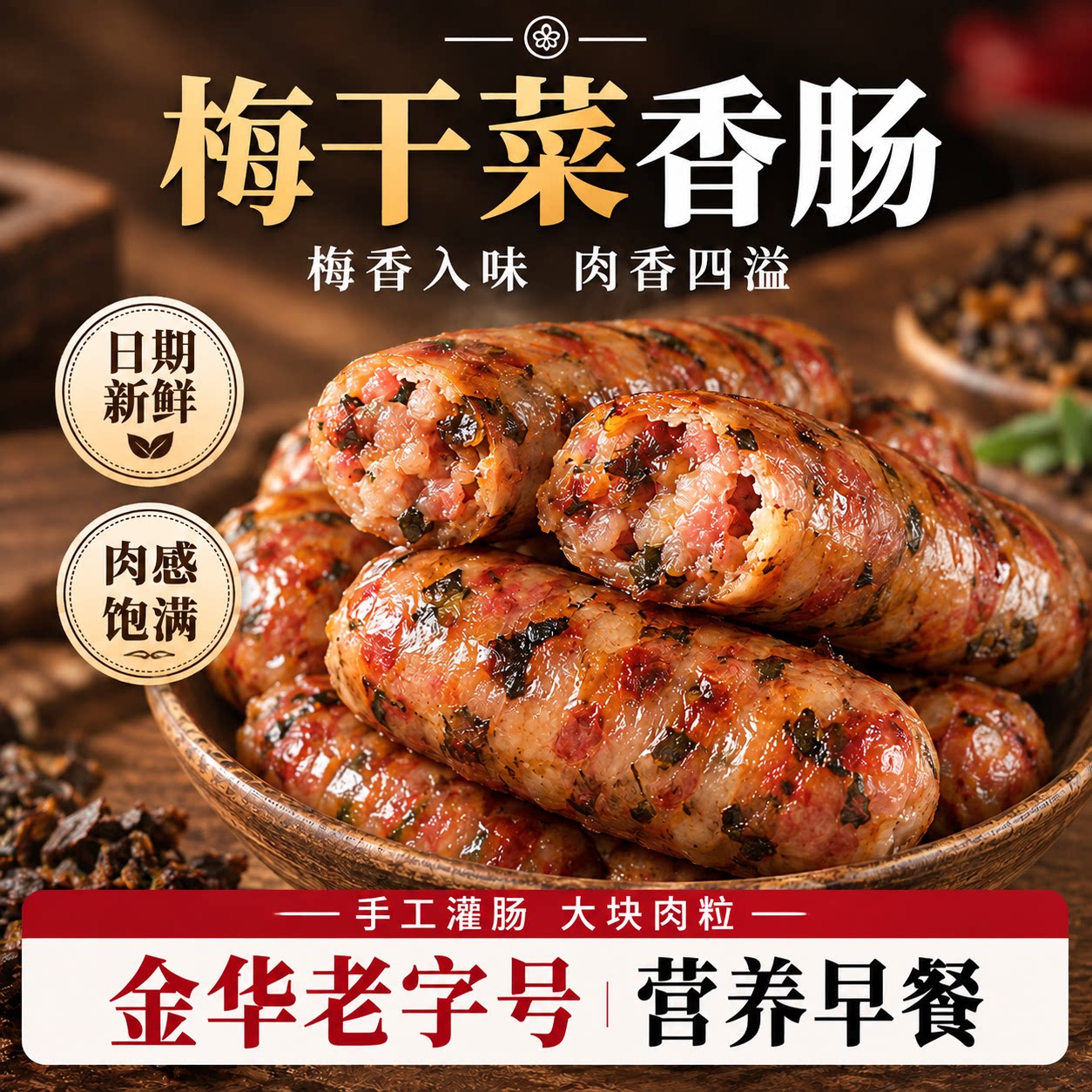 孩子巨喜欢!正宗金华梅干菜香肠
