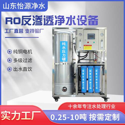 大型反渗透净水设备0.25吨压力罐纯水机器直饮去离子水处理设备