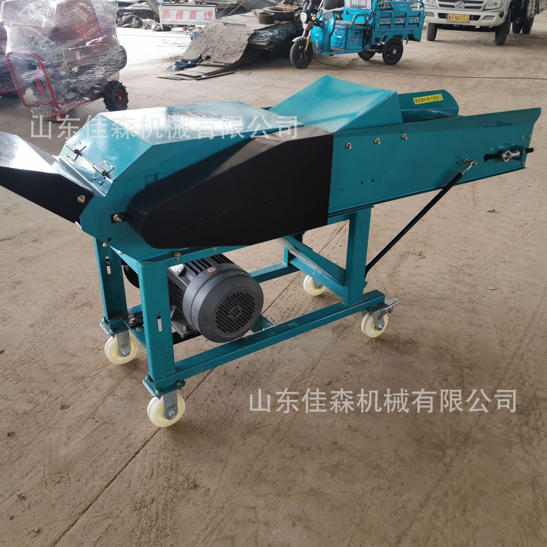 牛羊稻草自动进料卧式切草机5吨干湿两用玉米秸秆铡草揉丝一体机