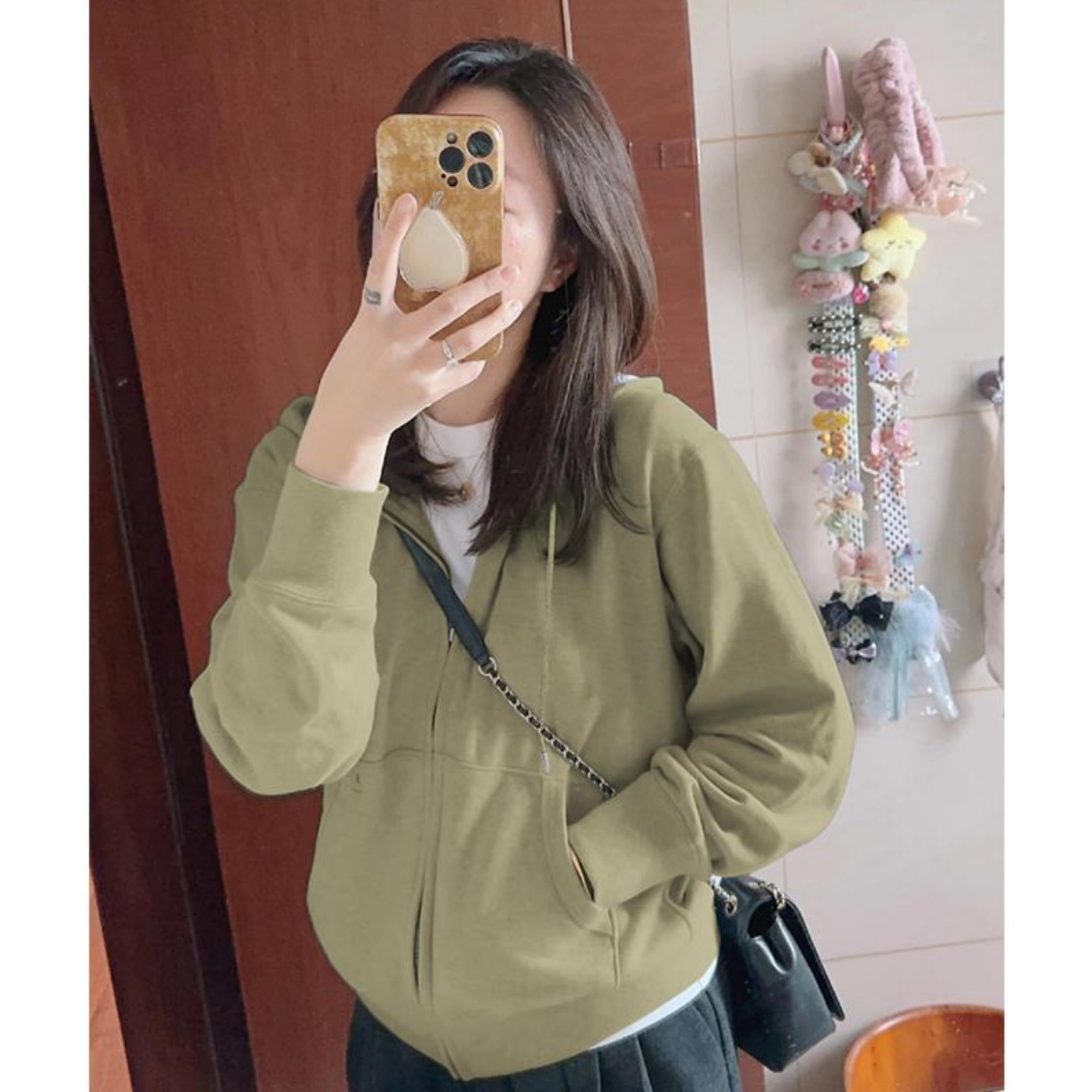 拉链开衫短款卫衣女保暖秋冬季2025新款运动连帽加绒加厚休闲外套