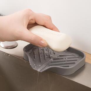 肥皂盒子沥水垫家用矽胶高档洗手台面化妆室浴室番枧香皂托置物架