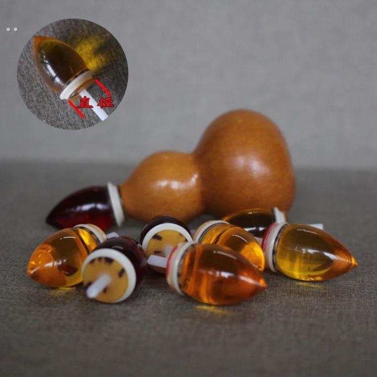 葫芦嘴镶口配件葫芦镶口高端葫芦嘴塞手捻仿血珀头嘴手捻配饰把件