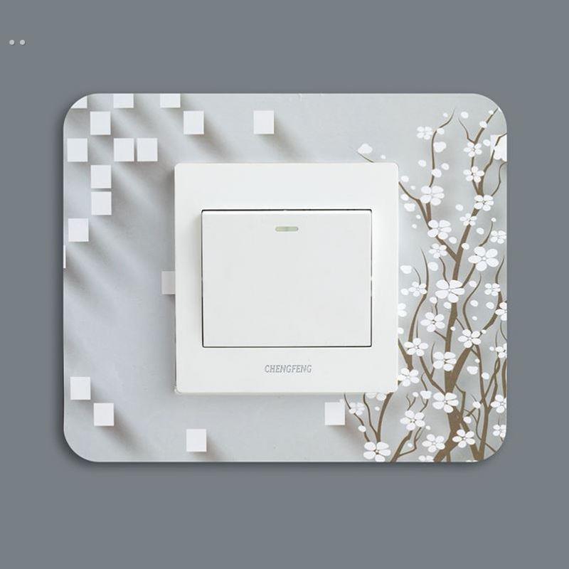 开关边框套高级感面板装饰开关保护罩装饰墙贴现代简约风墙贴简约