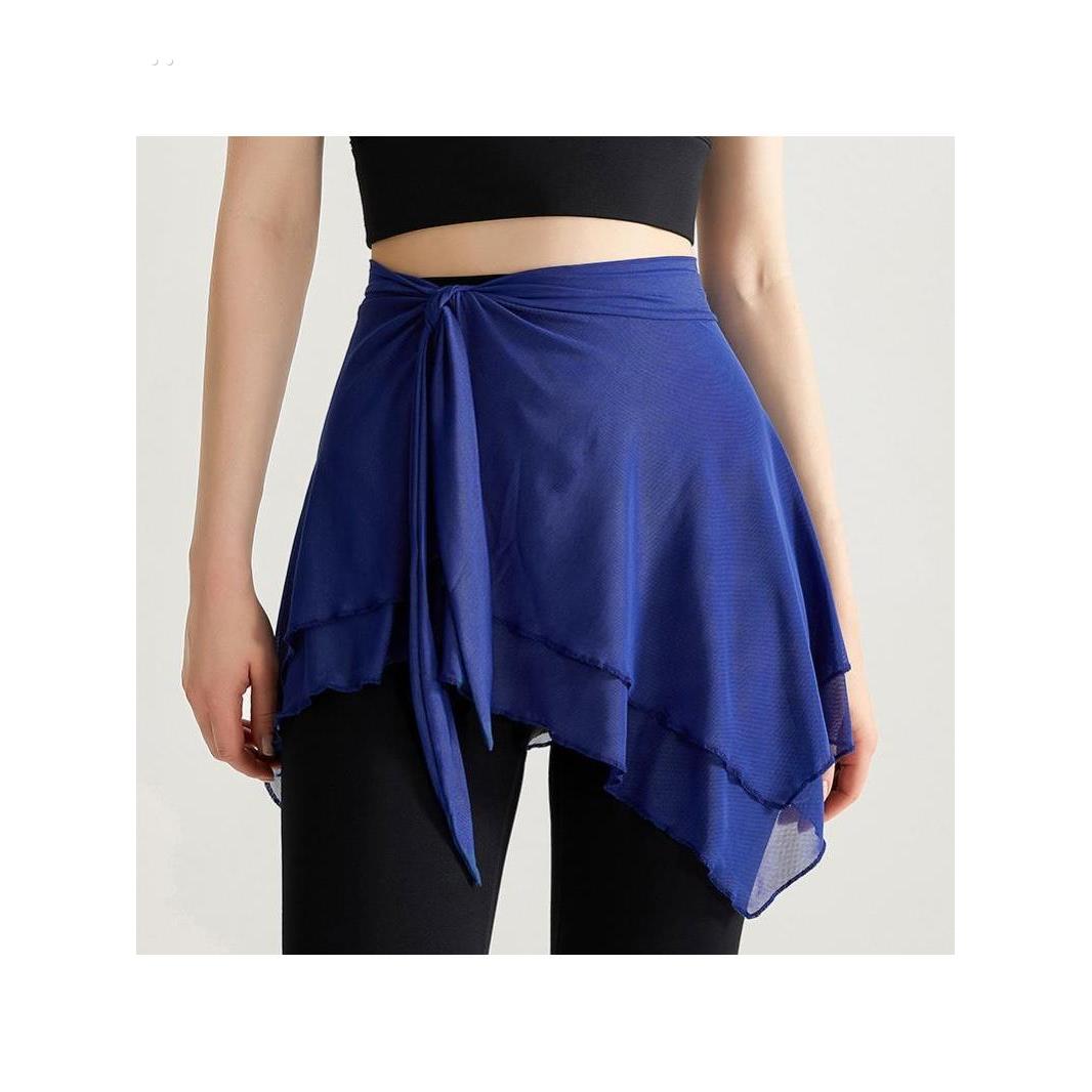 跑步罩裙网纱防走光一片裙外搭遮臀屁帘运动健身绑带半身瑜伽围裙