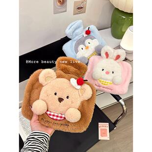 毛绒动物热水袋注水式灌水家用暖手袋学生宿舍冬季保暖暖床神器