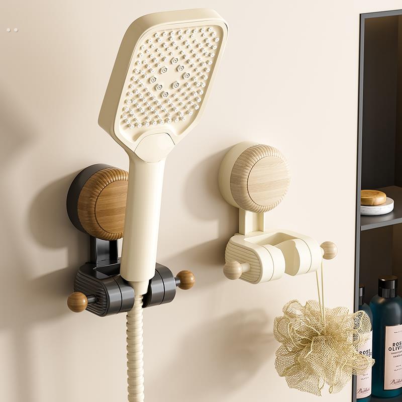 吸盘中古风花洒支架家用浴室免打孔可移动喷头固定架可调节置物架