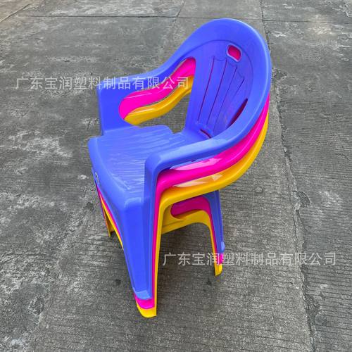 饭店餐厅大排档餐椅PP全新料结实餐桌凳子玫红色东莞工厂员工座椅