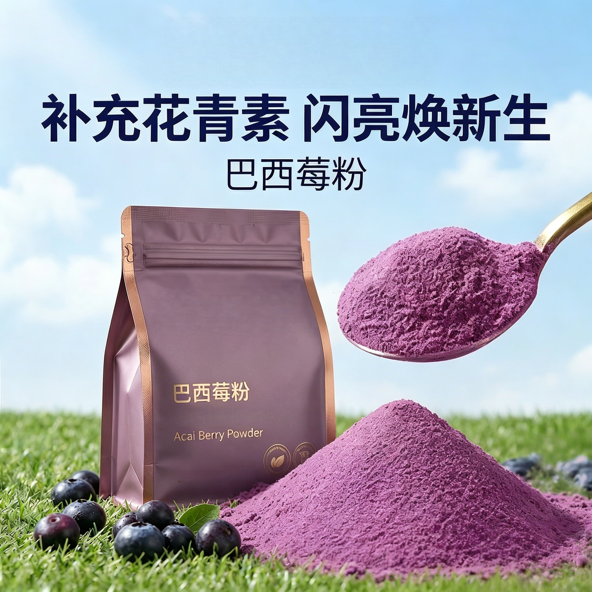 纯巴西莓粉抗氧化花青素纤维粉