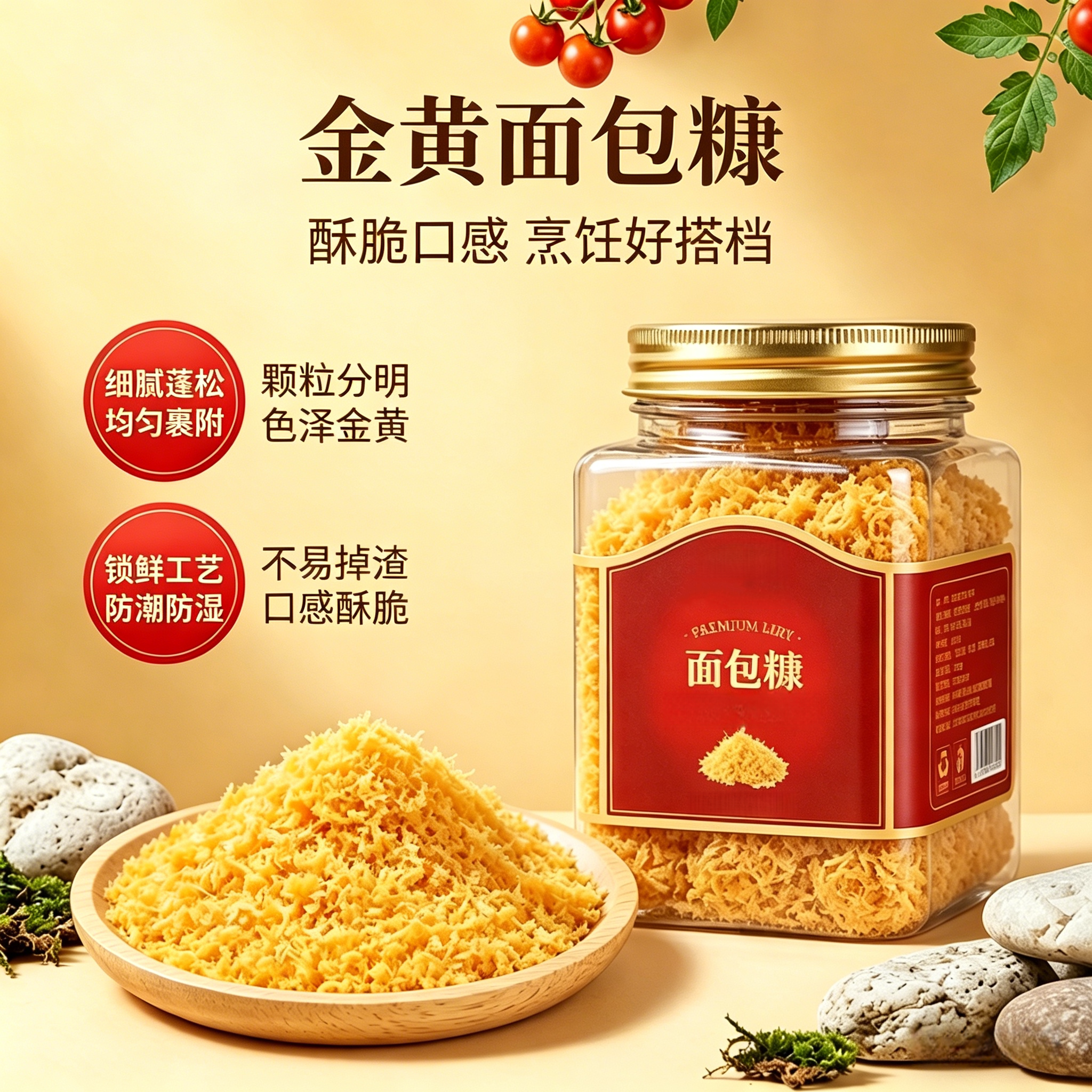 农科院黄面包糠家用油炸脆皮炸鸡炸鸡腿南瓜饼虾球裹粉大袋面包屑