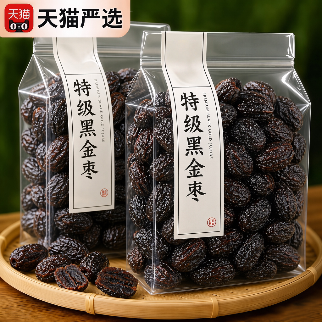 央妈精选九蒸九制黑金枣罐装去皮去核蒸枣熟制红枣无添加开袋即食