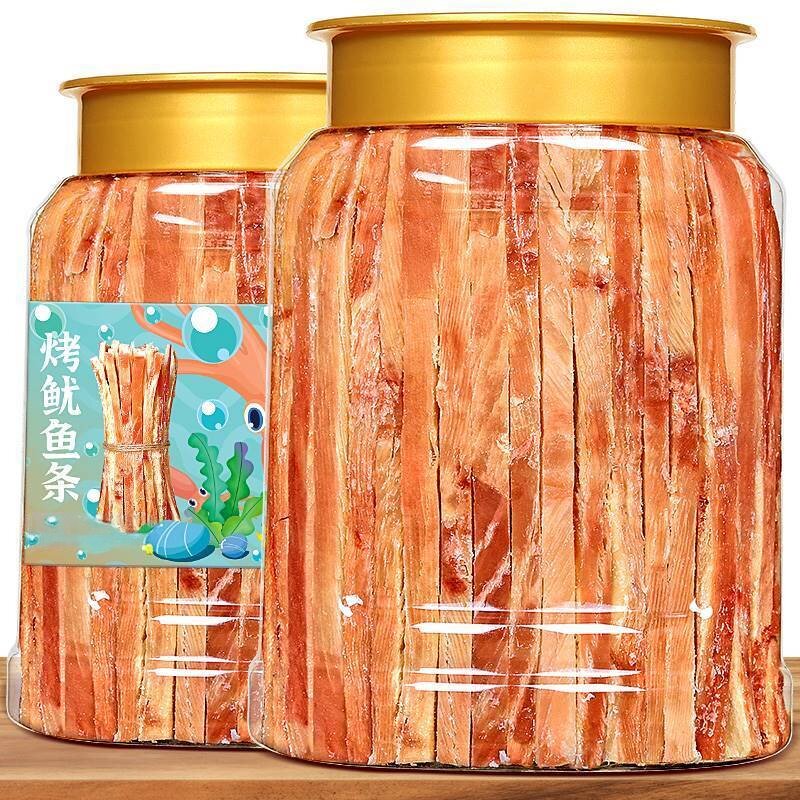 手撕鱿鱼条罐装碳烤鱿鱼须丝孕妇零食海味小吃即食海鲜特产干货