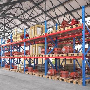 重型货架大型工厂钢架承重1吨2吨3吨横杆立柱置物架厂家仓库货架