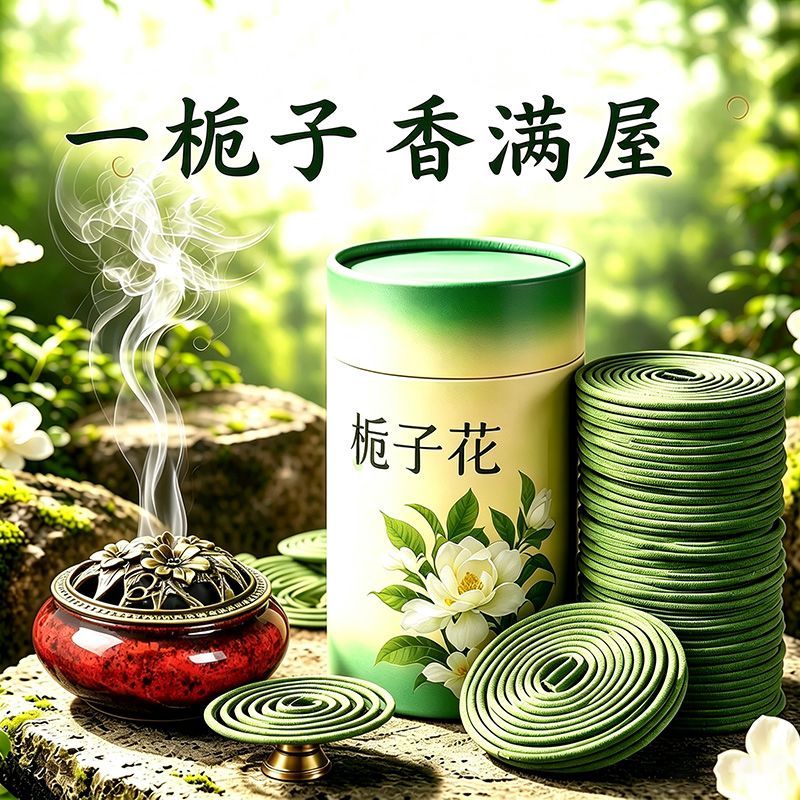 天然香薰栀子花盘香檀香