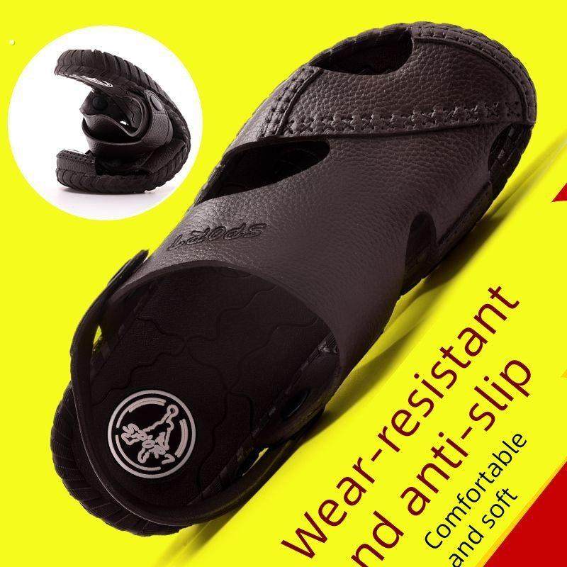 软底越南温突凉鞋男天然橡胶乳胶包头防滑凉拖鞋沙滩鞋洞洞鞋,流行男鞋,包头拖,淘宝优惠券,粉丝福利购,淘宝优惠卷