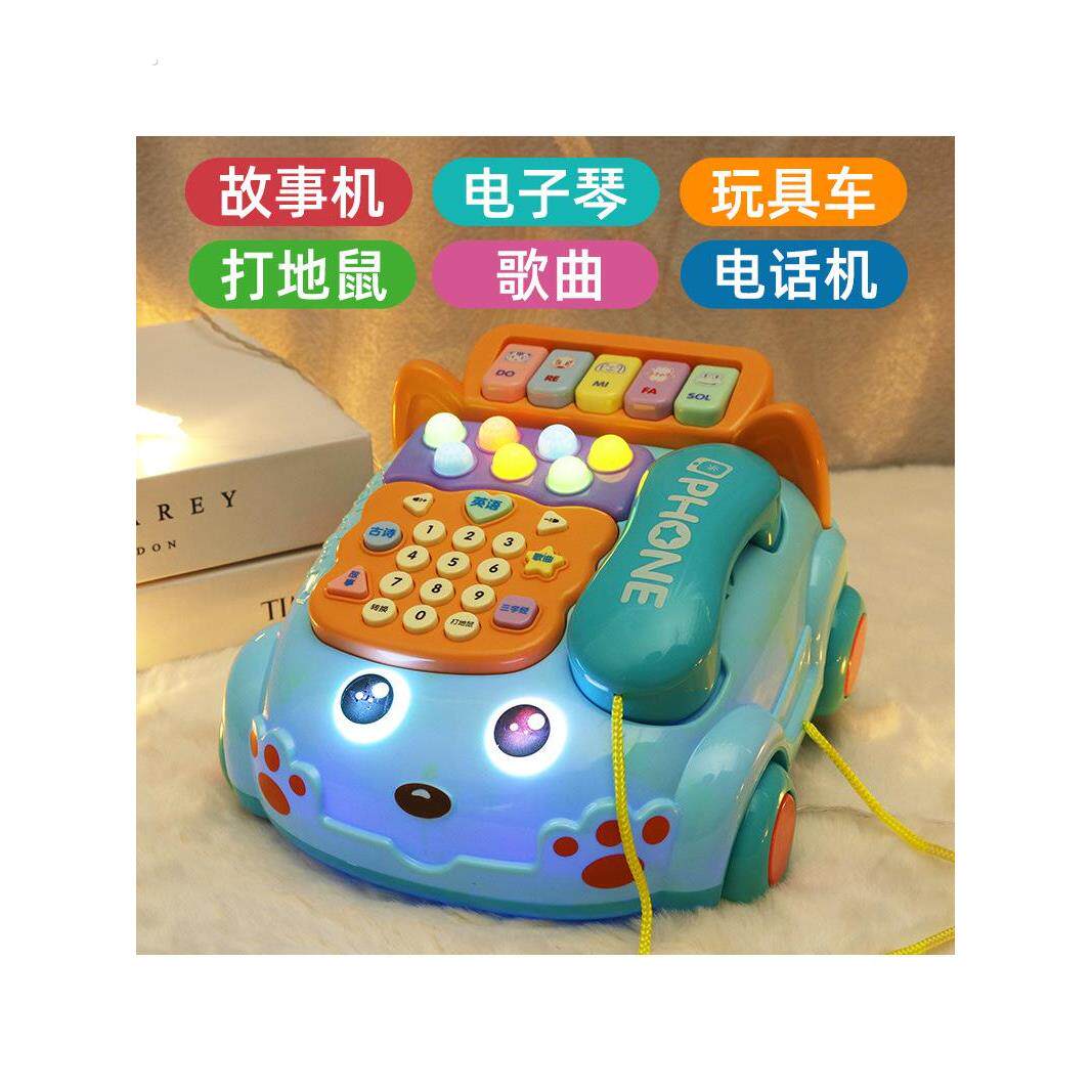 婴儿童玩具彷真电话机座机幼儿宝宝男孩女孩音乐益智早教1岁2岁3
