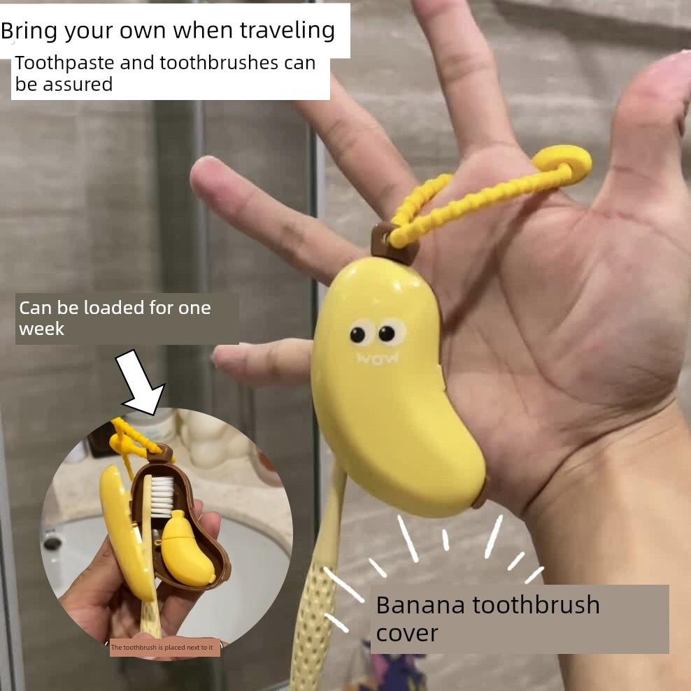 香蕉牙刷保护套便携式洗漱用品防尘收纳盒家用牙刷收纳夹旅行好物