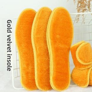 垫防臭吸汗透气毛绒 男女加绒加厚软底舒适棉鞋 彷羊绒保暖鞋 垫冬季