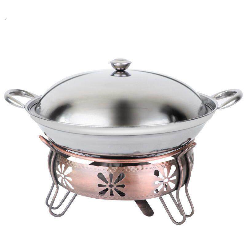 加厚不锈钢酒精炉小火锅固体液体宿舍锅仔便携饭店干锅锅家用套装