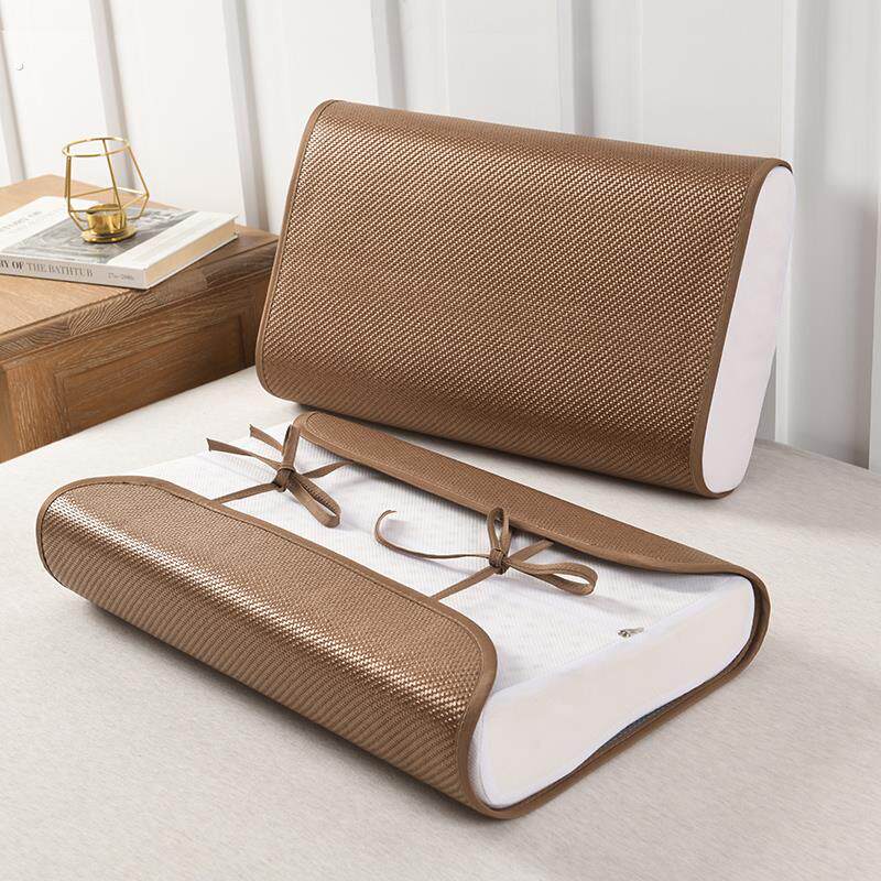 夏季凉爽冰丝绸枕垫片冰藤枕套带单枕垫记忆乳胶枕片橡胶枕垫