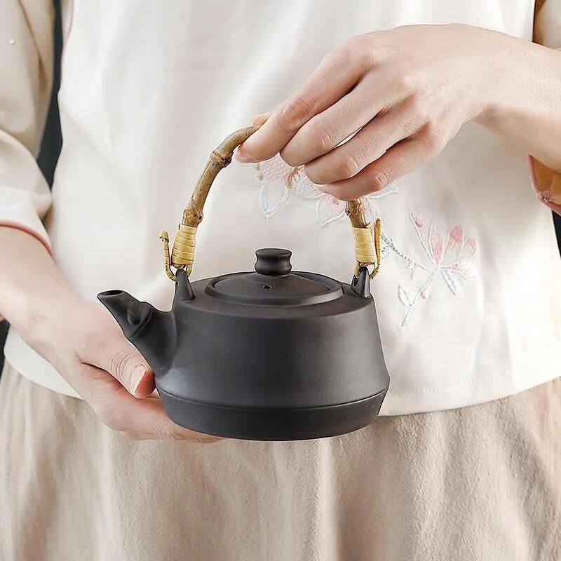 围炉煮茶茶壶家用室内大容量碳烤壶电陶炉陶瓷煮茶壶户外煮水壶