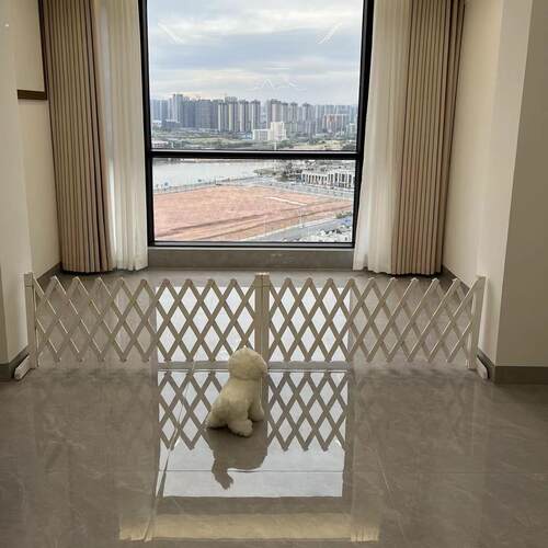 宠物栅栏狗笼隔断拦狗栅栏阳台隔离门可伸缩栅栏门挡狗挡猫兔护栏