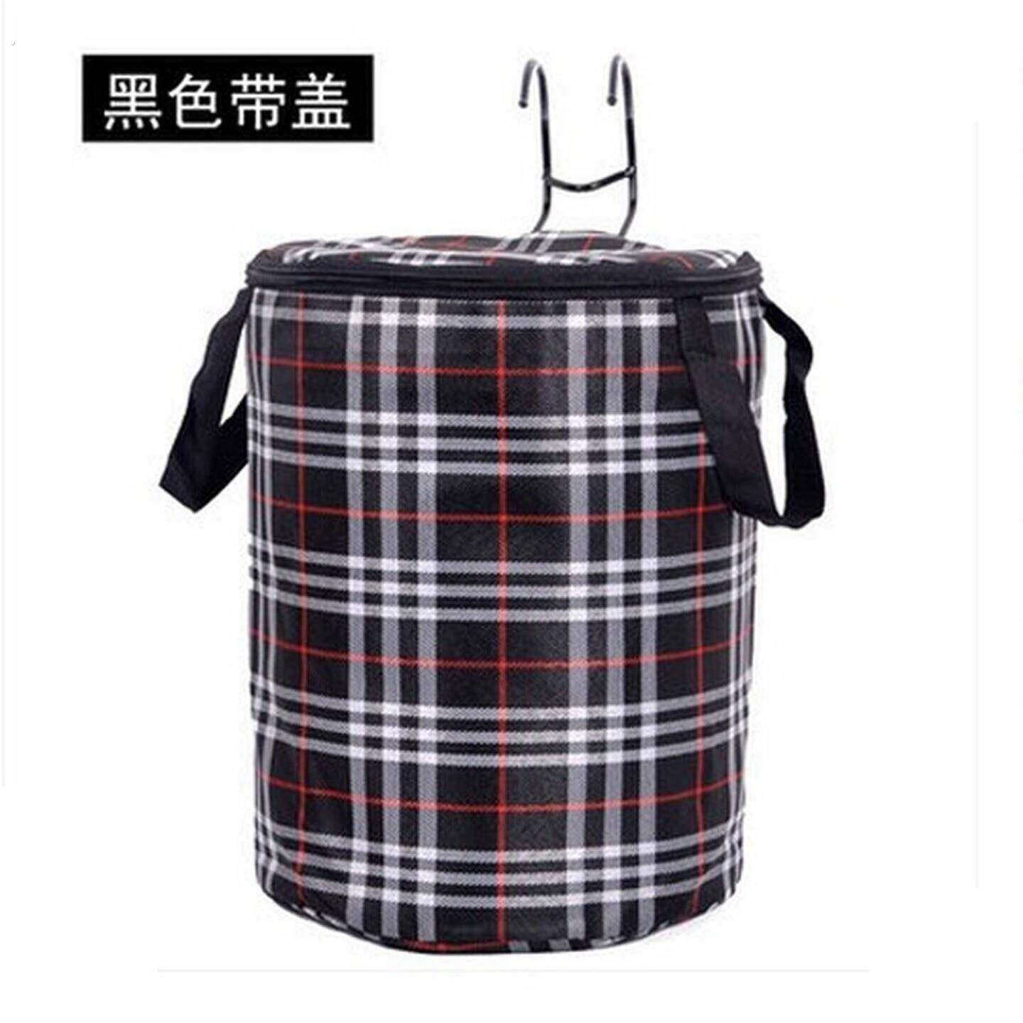 折叠车自行车车筐篮子菜篮加厚帆布可折叠大号前车筐车篓挂篮带盖