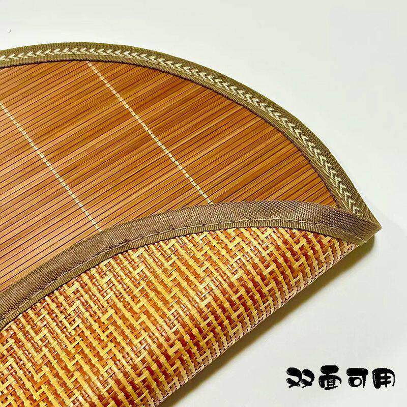 圆形竹坐垫夏天透气藤编垫圆板凳椅垫凉席圆垫瑜伽打禅圆形宠物垫