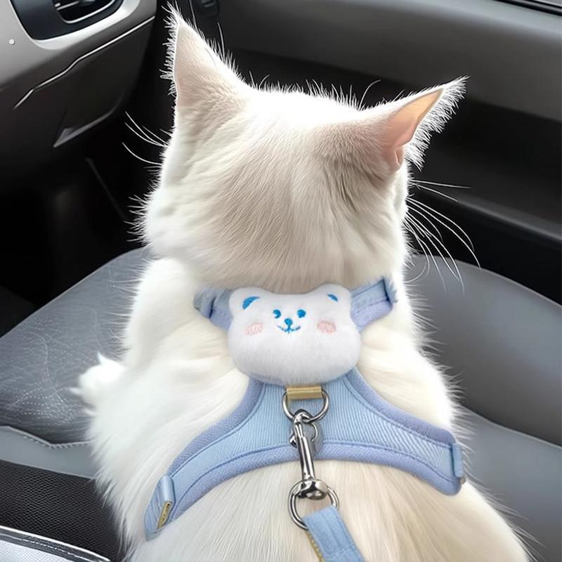 猫咪牵引绳宠物幼猫遛猫神器防挣脱不勒脖外出专用拴小猫抱婴袋绳