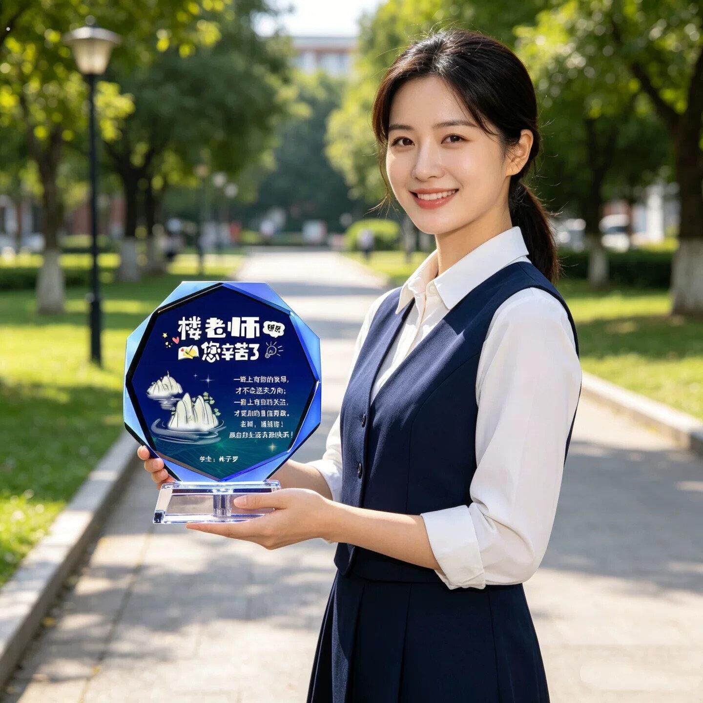 毕业送老师礼物大班毕业有纪念意义的师恩难忘老师办公桌摆件创意