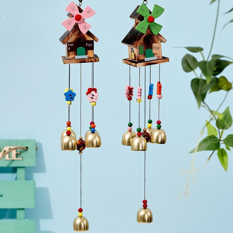 彩盒风车木屋风铃摆件小清新家居装饰挂件学生礼物礼品景区纪念品