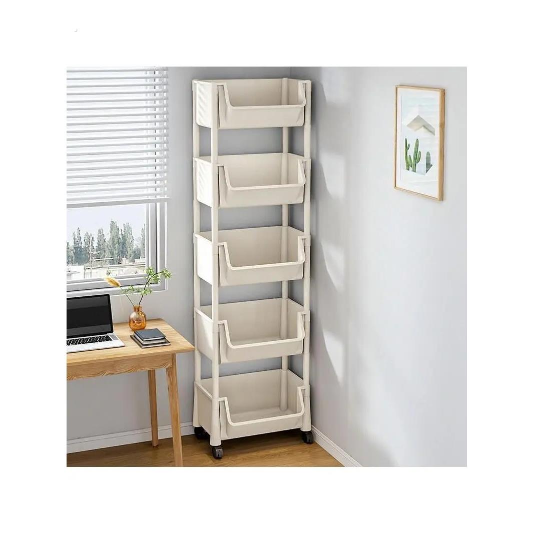 小推车置物架落地多层厨房收纳家用客厅零食架子卧室卫生间储物架