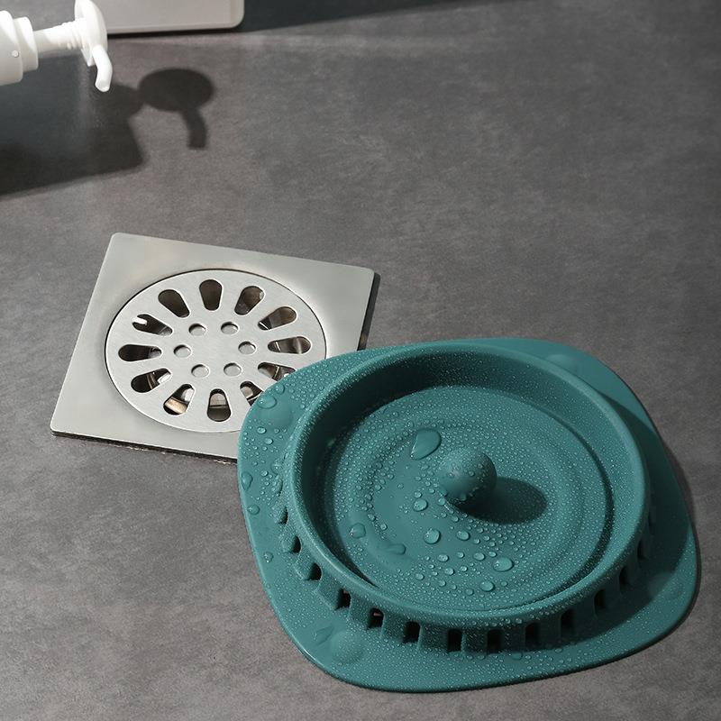 毛发过滤网硅胶浴室下水道防头发堵塞浴缸卫生间地漏过滤网防毛发