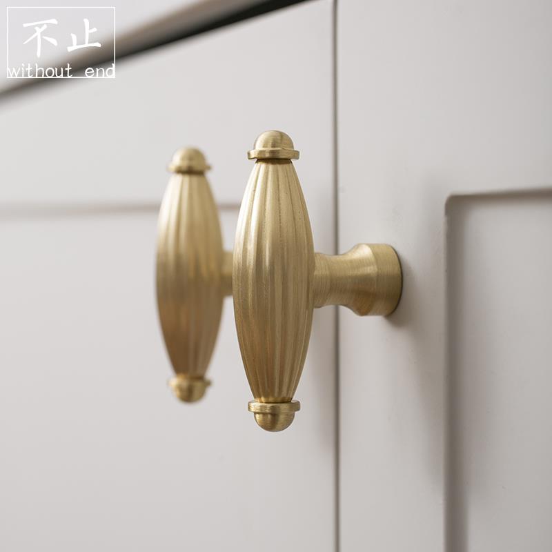 不止黄铜厨门小拉手明装衣柜欧美式橱柜北欧抽屉现代简约柜门把手