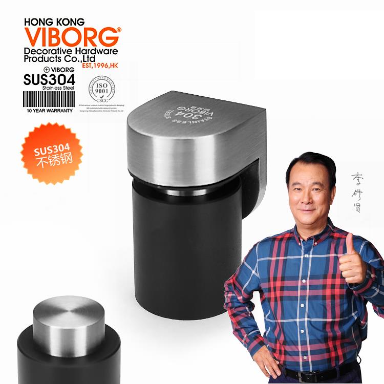 VIBORG 浮磁门吸 304不锈钢日式强磁门碰强磁地吸门吸防撞门挡