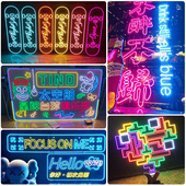 霓虹灯发光字定e灯带酒吧网红墙造型装 饰订灯条广告牌