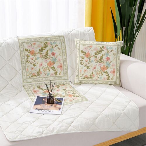 清新简约碎花 可爱抱枕被子两用二合一四季通用车用室午睡靠