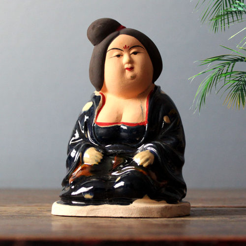 仿古做旧唐三彩陶瓷仕女陶俑胖妮艺术品装饰品古玩品礼品