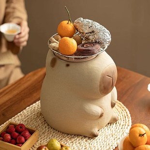 围炉煮茶炉茶具烤炉卡皮巴拉创意可爱家用冬养生茶壶可干烧侧把壶