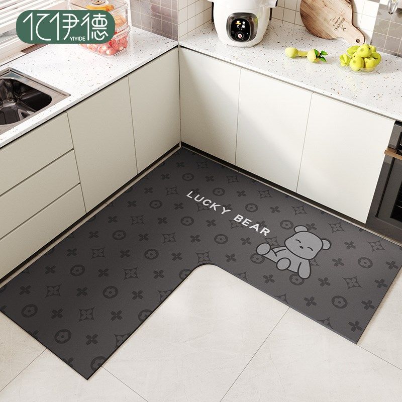 厨房地垫滑油可擦免洗硅藻泥吸水垫水耐脏转角地毯,居家布艺,厨房地垫,淘宝优惠券,粉丝福利购,淘宝优惠卷