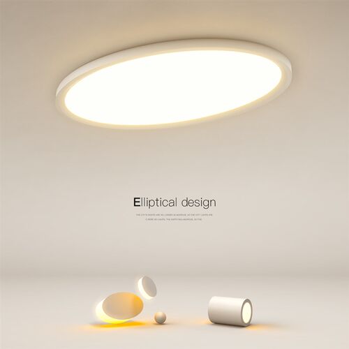 椭圆形主卧室灯现代简约e吸顶灯超薄客厅房间餐厅灯具